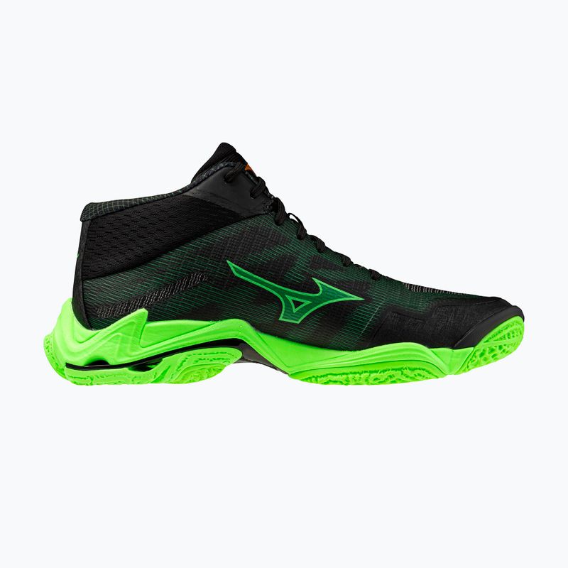 Buty do siatkówki Mizuno Wave Lightning Elite Mid black/glowing apple/mandarin orange 2