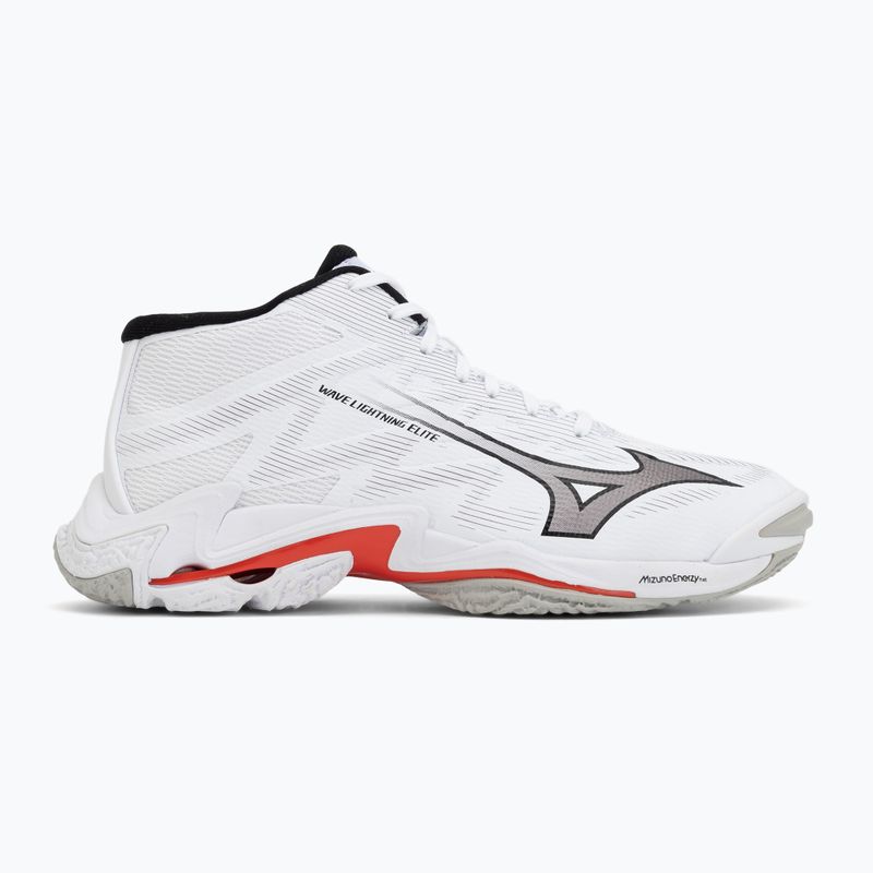 Buty do siatkówki Mizuno Wave Lightning Elite Mid white/black/fiery red 2