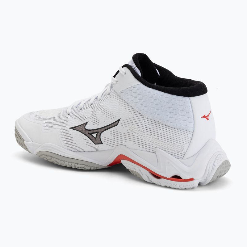 Buty do siatkówki Mizuno Wave Lightning Elite Mid white/black/fiery red 3