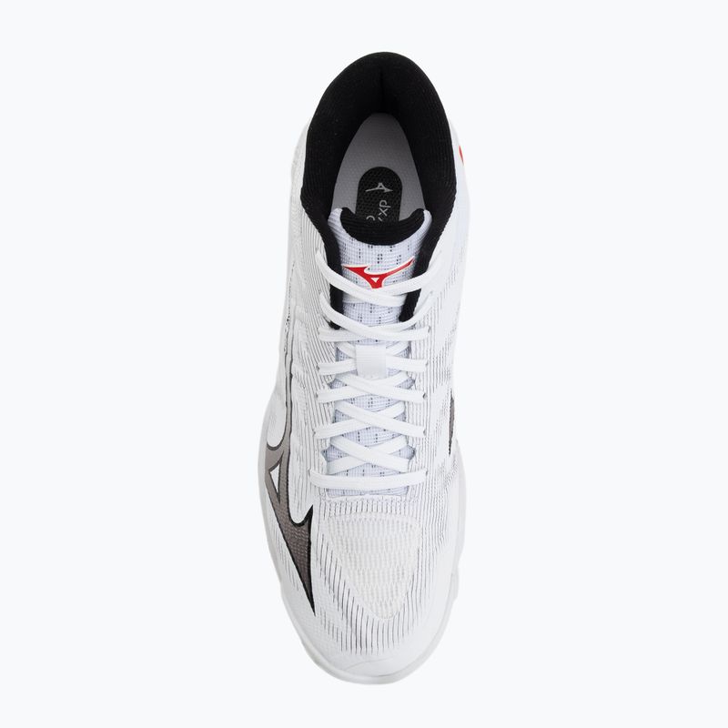 Buty do siatkówki Mizuno Wave Lightning Elite Mid white/black/fiery red 5