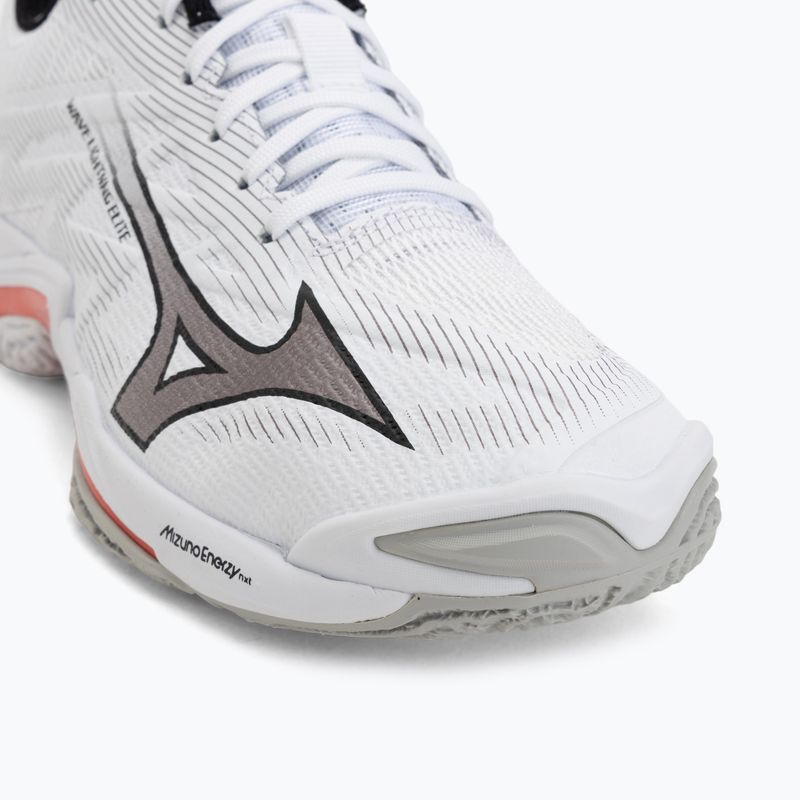 Buty do siatkówki Mizuno Wave Lightning Elite white/black/fiery red 7