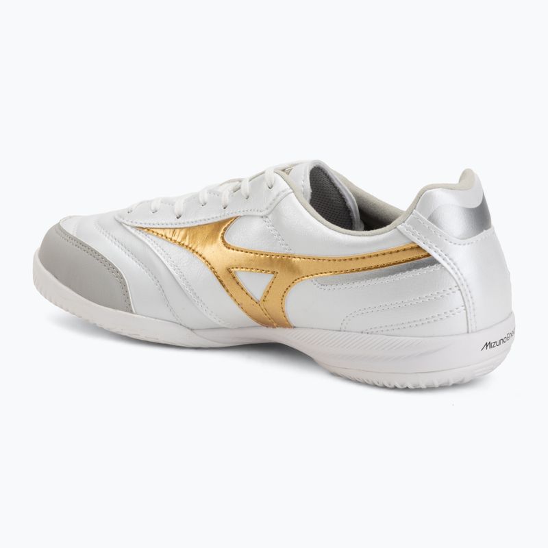 Buty piłkarskie Mizuno Morelia Sala Pro IN white/football gold/galaxy sil 3