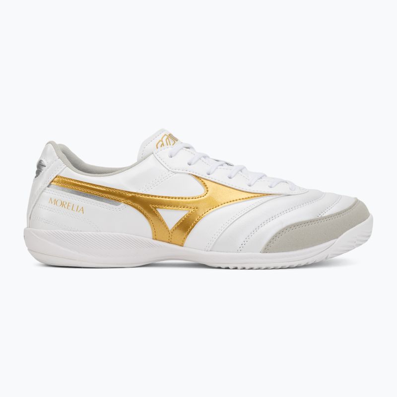 Buty piłkarskie Mizuno Morelia Sala Elite IN white/football gold/galaxy sil 2