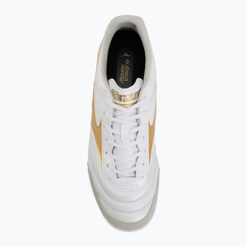 Buty piłkarskie Mizuno Morelia Sala Elite IN white/football gold/galaxy sil 5