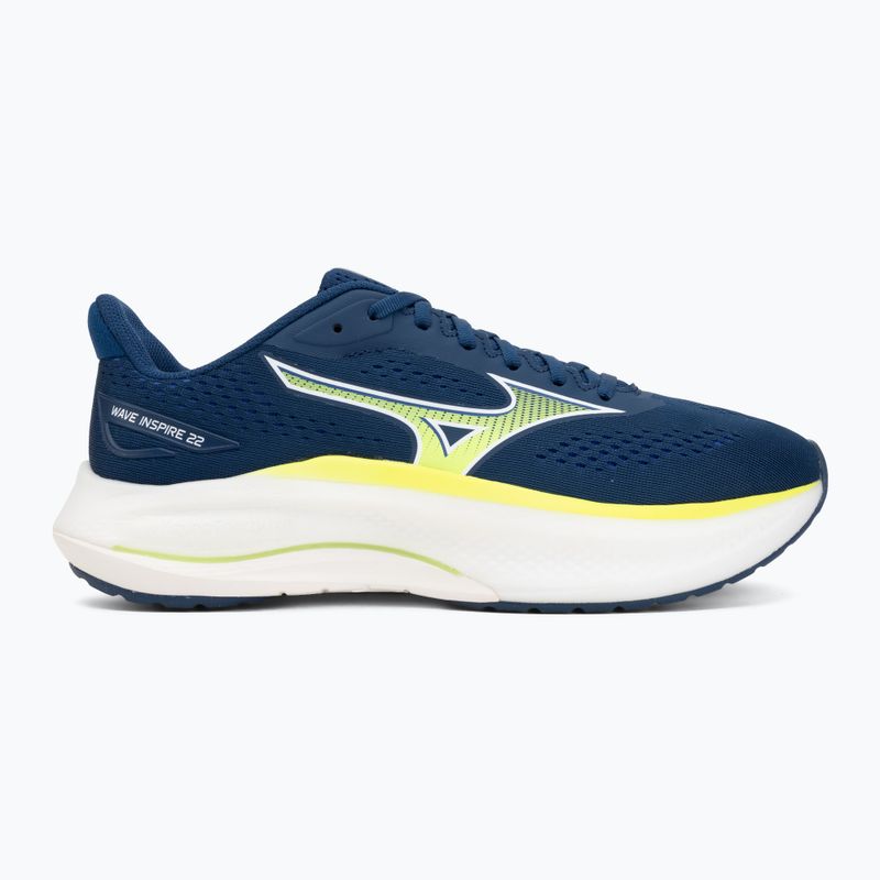 Buty do biegania męskie Mizuno Wave Inspire 22 estate blue/lightning yellow 2