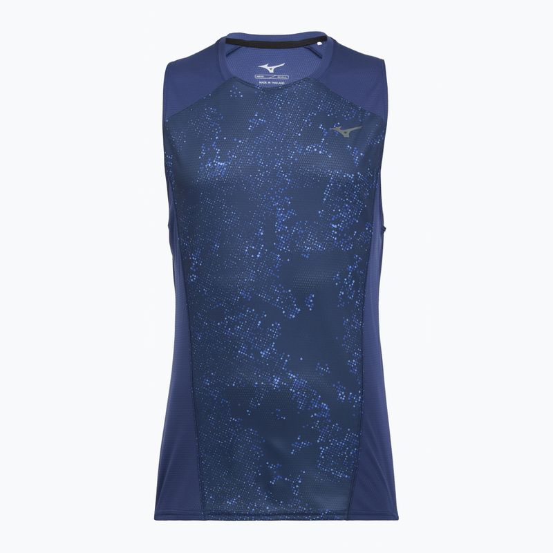 Koszulka do biegania męska Mizuno Active DryAeroFlow Graphic Tank Top estate blue