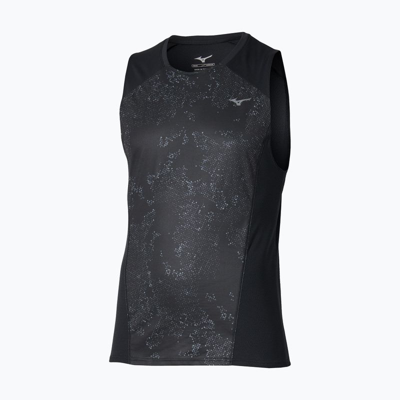 Koszulka do biegania męska Mizuno Active DryAeroFlow Graphic Tank Top black/gray 2