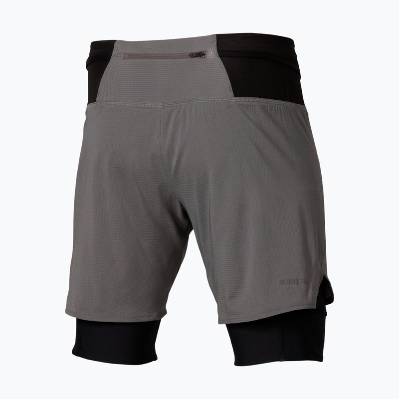 Spodenki do biegania męskie Mizuno Trail Multipocket 2in1 lava smoke 4