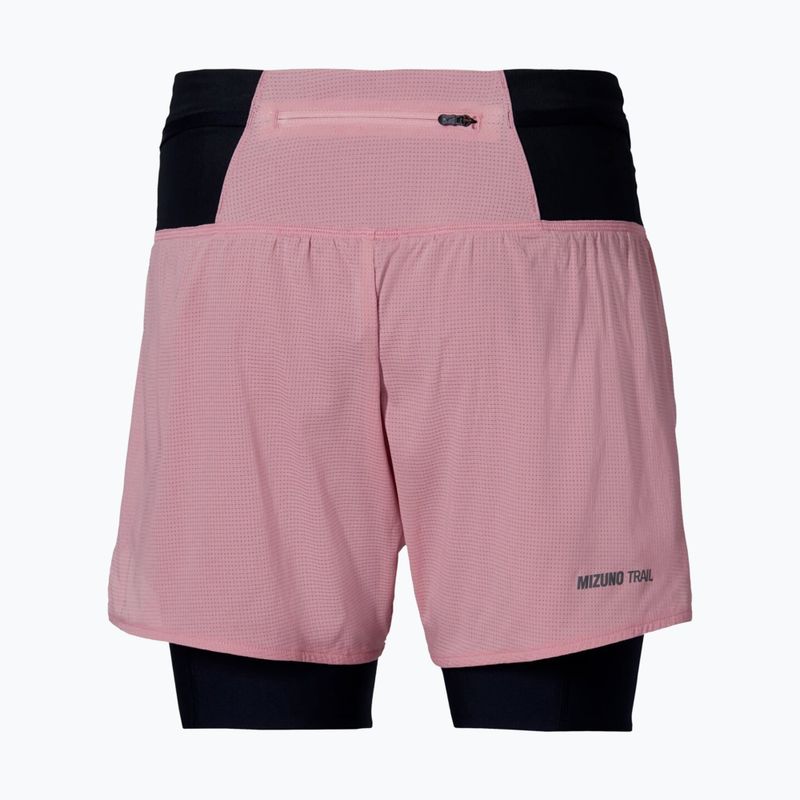 Spodenki do bieganie damskie Mizuno Trail Multipocket 2in1 rose elegance 2