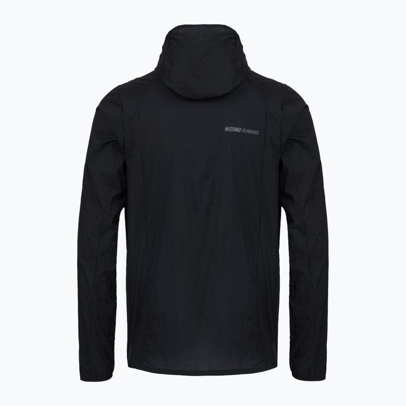 Kurtka do biegania męska Mizuno Tech Light Hooded black 2