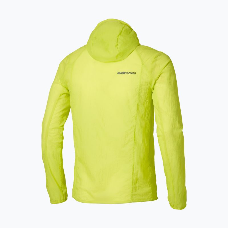 Kurtka do biegania męska Mizuno Tech Light Hooded lightning yellow 2