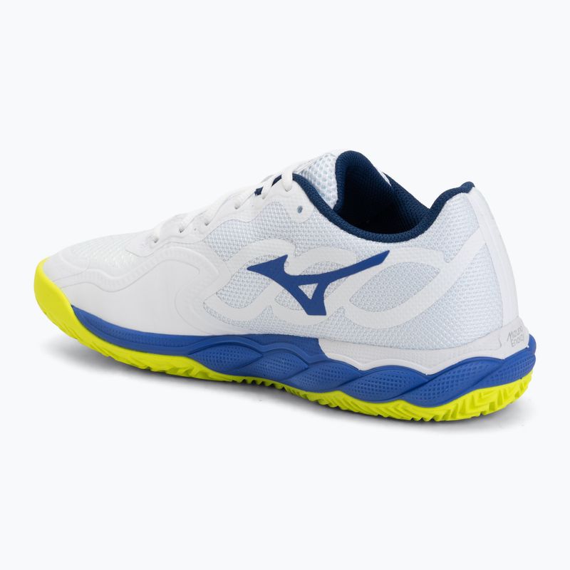 Buty do tenisa męskie Mizuno Wave Enforce Court CC white/dazzling blue/ lightning 3