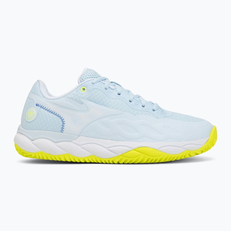 Buty do tenisa damskie Mizuno Wave Enforce Court CC W ice water/lightning yellow/ancient 2