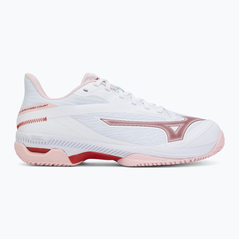 Buty do tenisa damskie Mizuno Wave Exceed Court CC W white/pinkesque/barbados cherr 2
