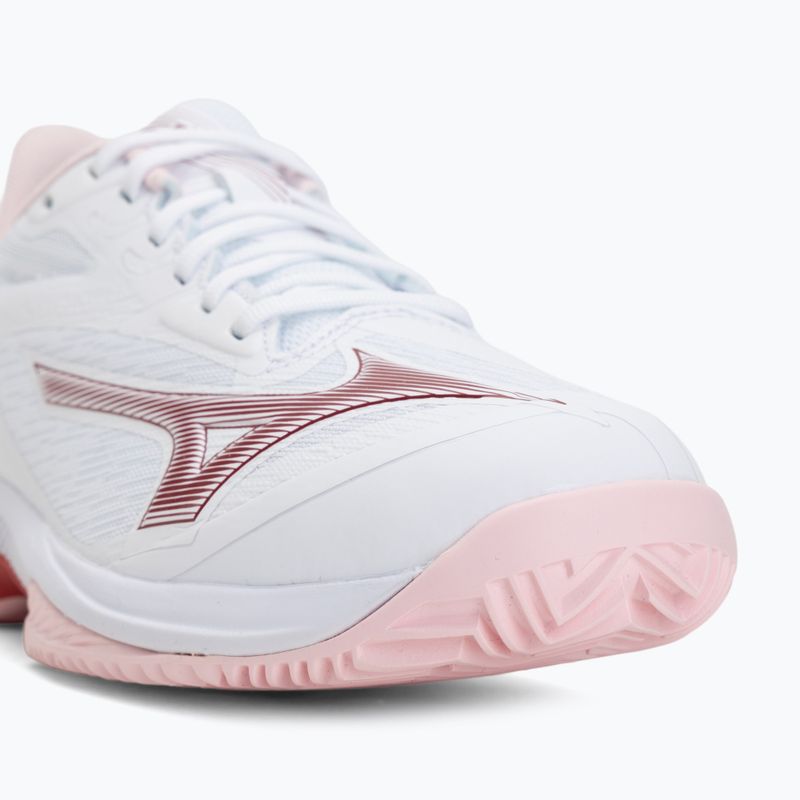Buty do tenisa damskie Mizuno Wave Exceed Court CC W white/pinkesque/barbados cherr 7