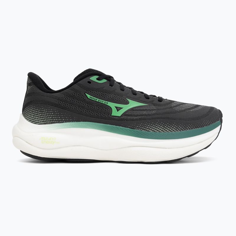 Buty do biegania męskie Mizuno Wave Sky 9 black/goblin green/alpine green 2