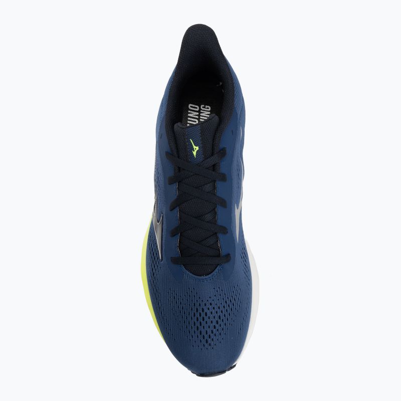 Buty do biegania męskie Mizuno Wave Serene 2 estate blue/silver/lightning yellow 5