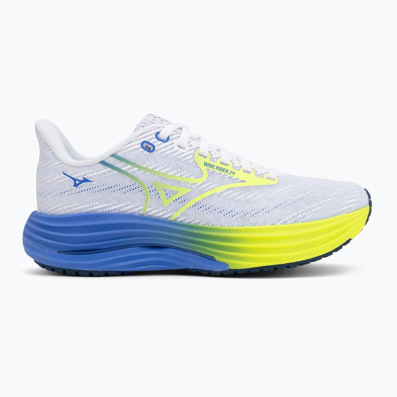 Buty do biegania damskie Mizuno Wave Rider 29 white/lightning yellow/ultramarine 2
