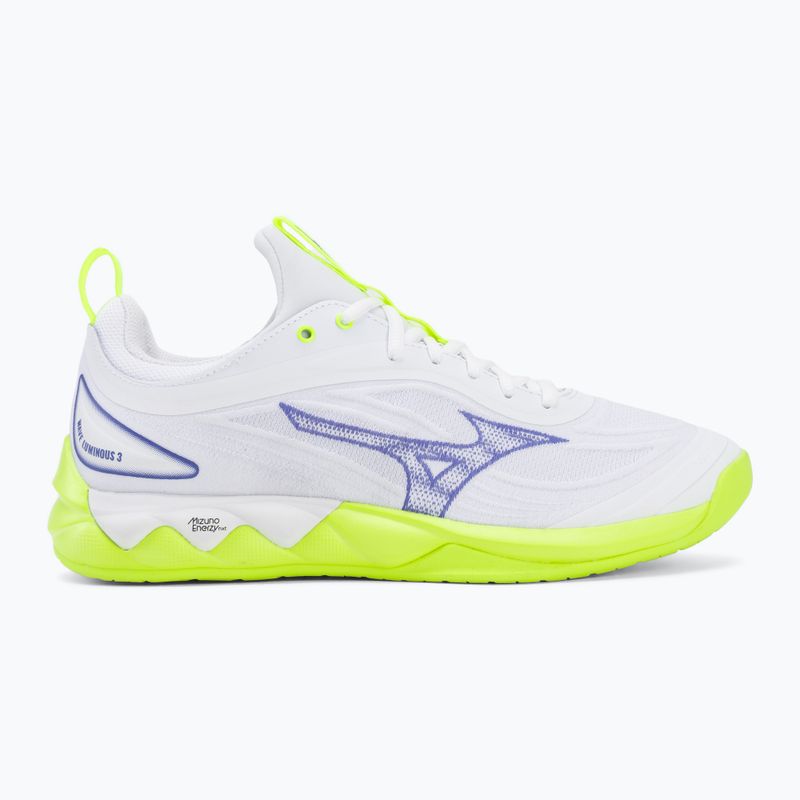 Buty do siatkówki Mizuno Wave Luminous 3 white/lightning yellow/dazzling blue 2