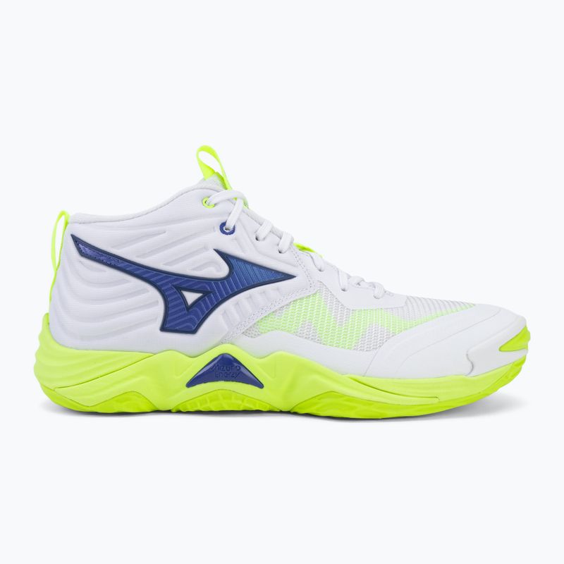 Buty do siatkówki Mizuno Wave Momentum Elite Mid white/lightning yellow/dazzling blue 2