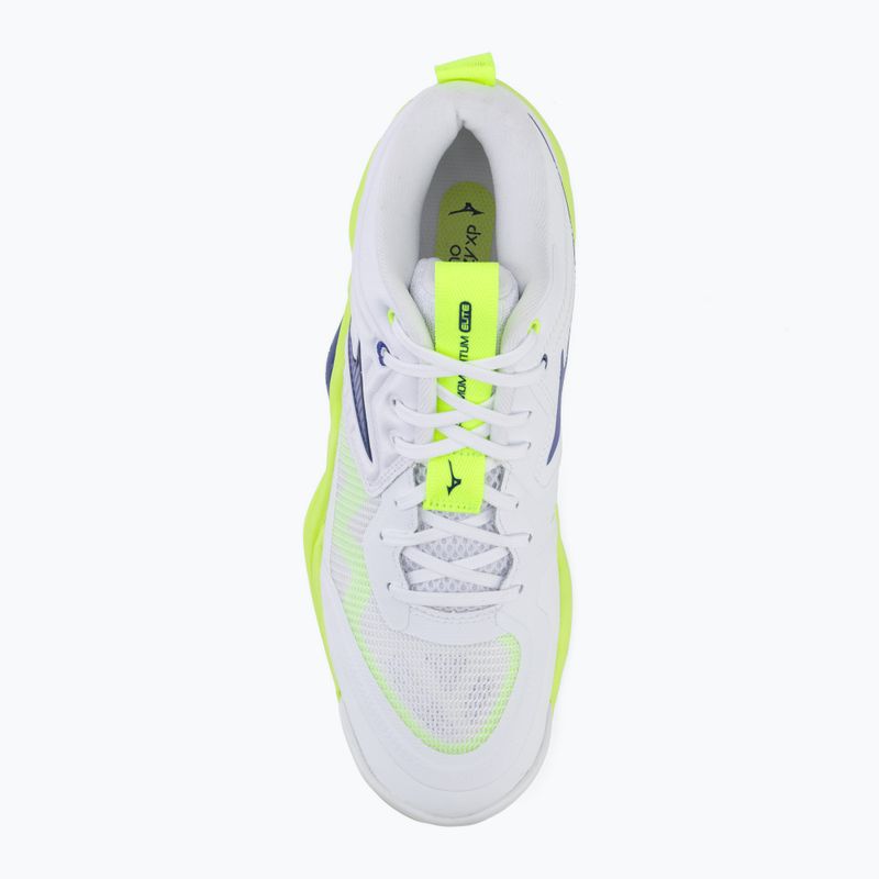 Buty do siatkówki Mizuno Wave Momentum Elite Mid white/lightning yellow/dazzling blue 5