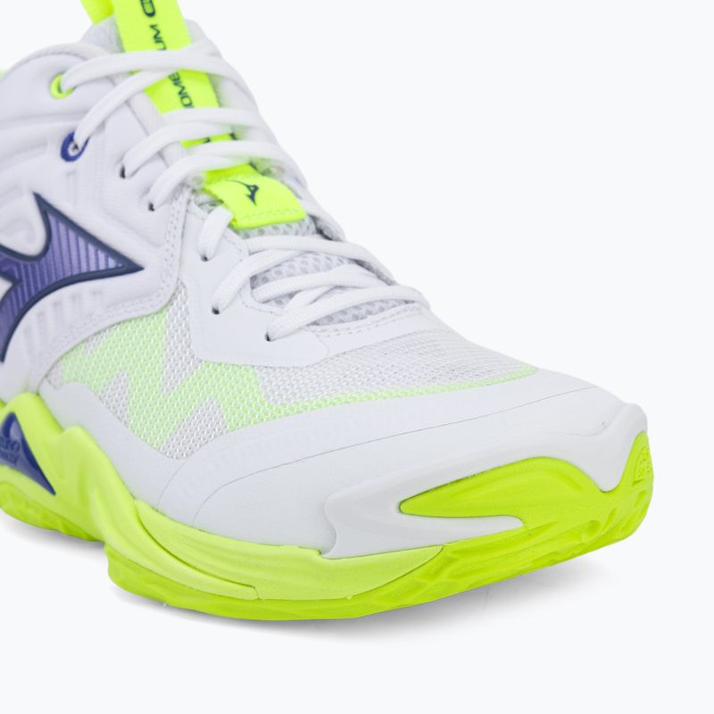Buty do siatkówki Mizuno Wave Momentum Elite Mid white/lightning yellow/dazzling blue 7
