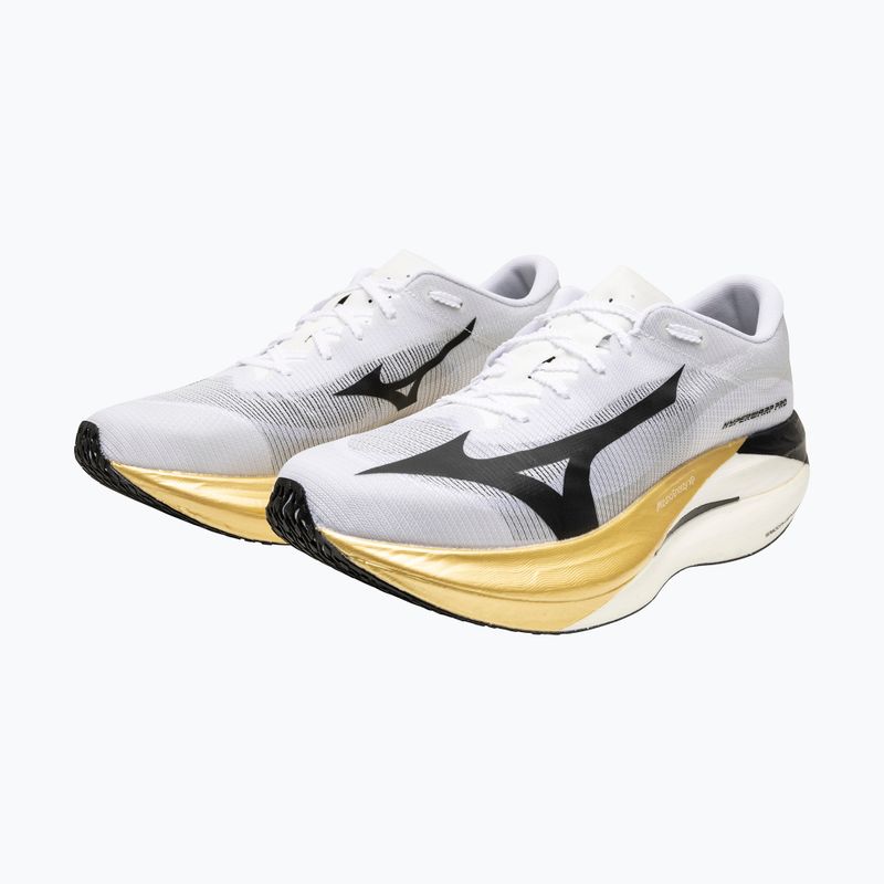Buty do biegania Mizuno Hyperwarp Pro white/black/gold 5