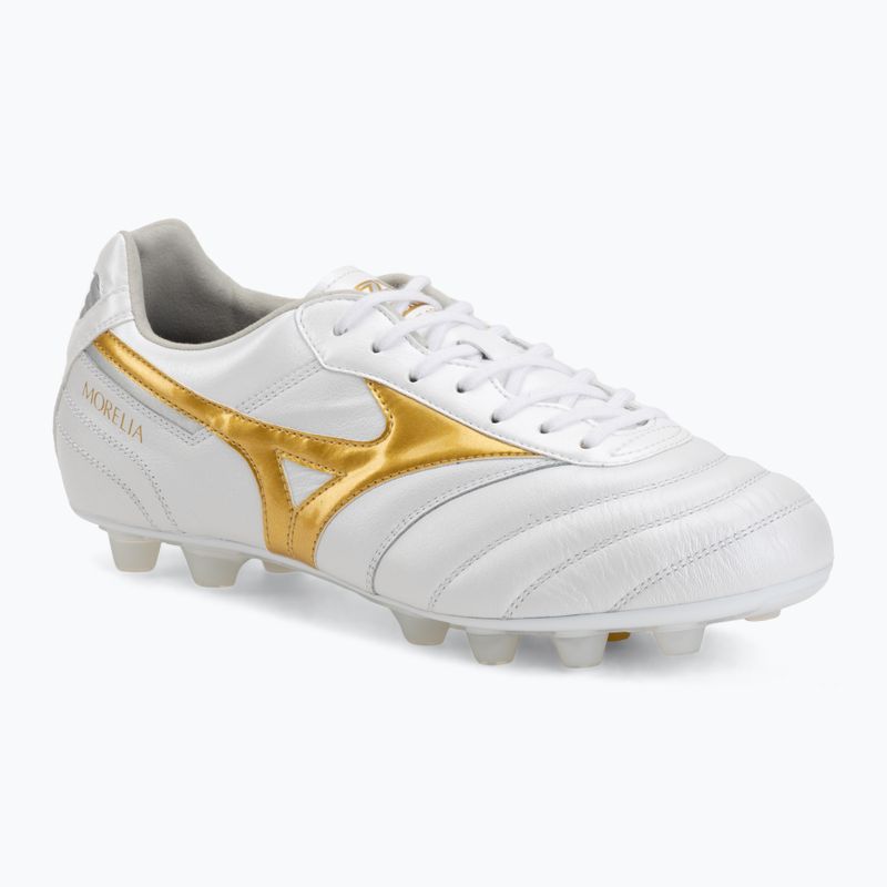 Buty piłkarskie Mizuno Morelia II Elite FG white/football gold/galaxy silver