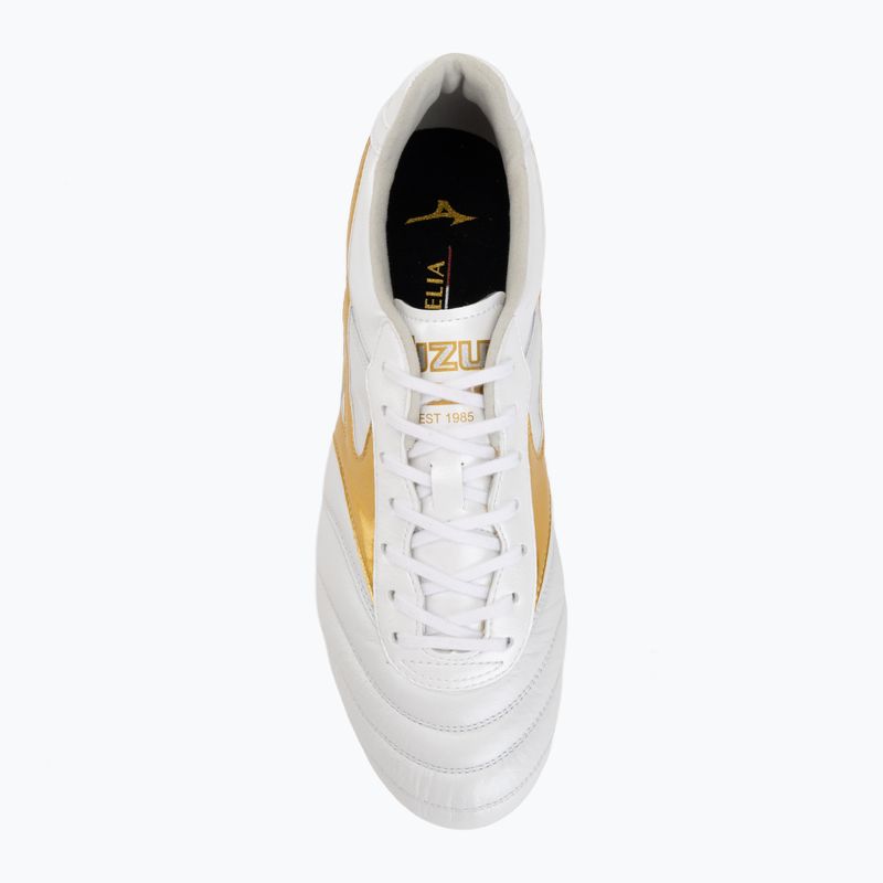 Buty piłkarskie Mizuno Morelia II Elite FG white/football gold/galaxy silver 5