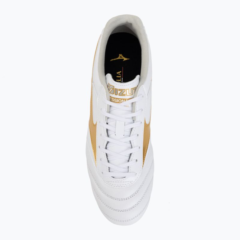 Buty piłkarskie Mizuno Morelia II Pro FG white/football gold/galaxy silver 5