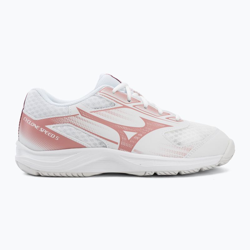 Buty do siatkówki damskie Mizuno Cyclone Speed 5 white/rose elegance/lava falls 2