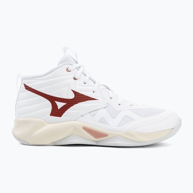 Buty do siatkówki damskie Mizuno Wave Momentum Pro Mid white/rose elegance/lava falls 2