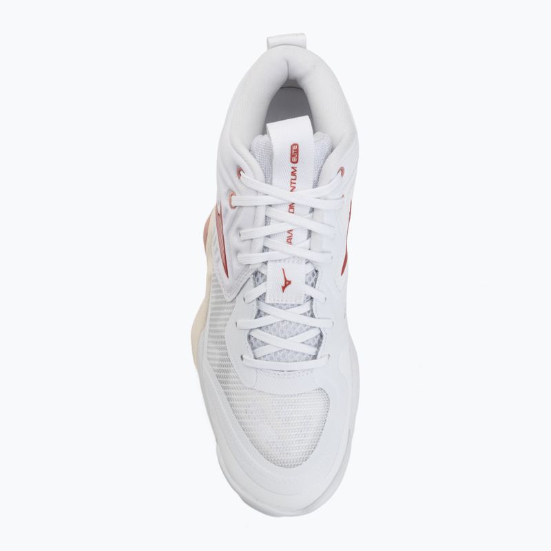 Buty do siatkówki damskie Mizuno Wave Momentum Elite Mid white/rose elegance/lava falls 5