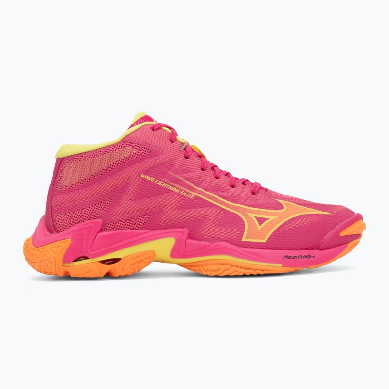 Buty do siatkówki Mizuno Wave Lightning Elite Mid pink tetra/fortune yellow/light 2