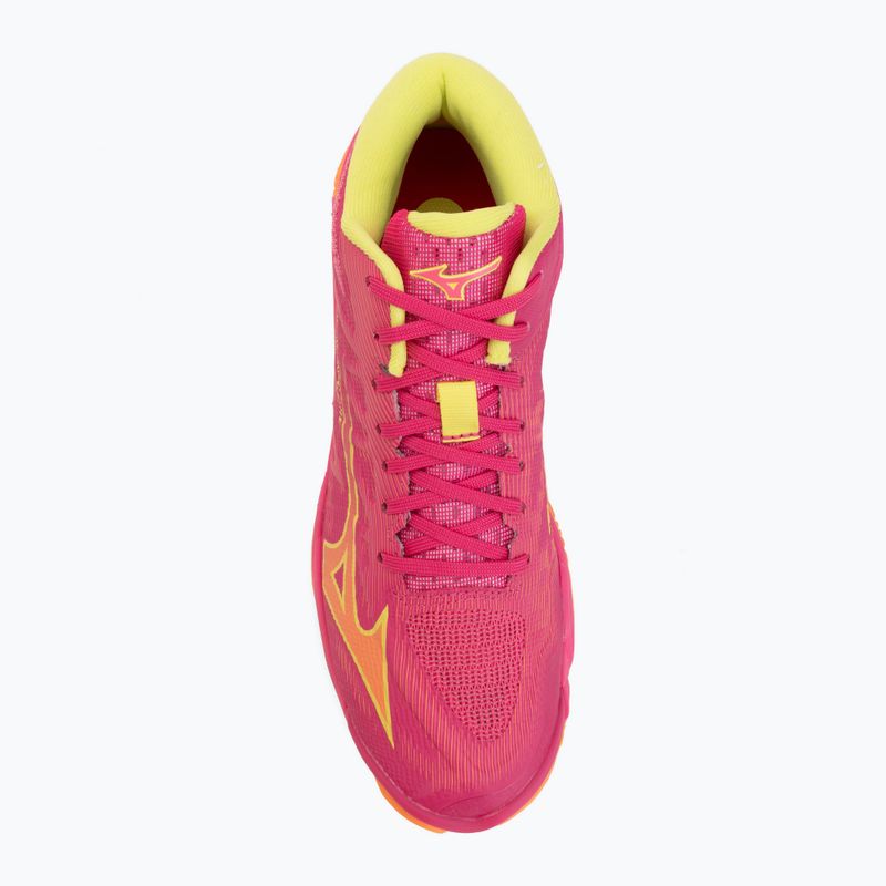 Buty do siatkówki Mizuno Wave Lightning Elite Mid pink tetra/fortune yellow/light 5