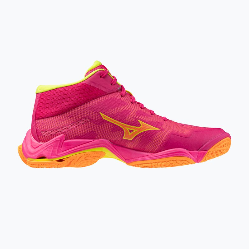 Buty do siatkówki Mizuno Wave Lightning Elite Mid pink tetra/fortune yellow/light 2