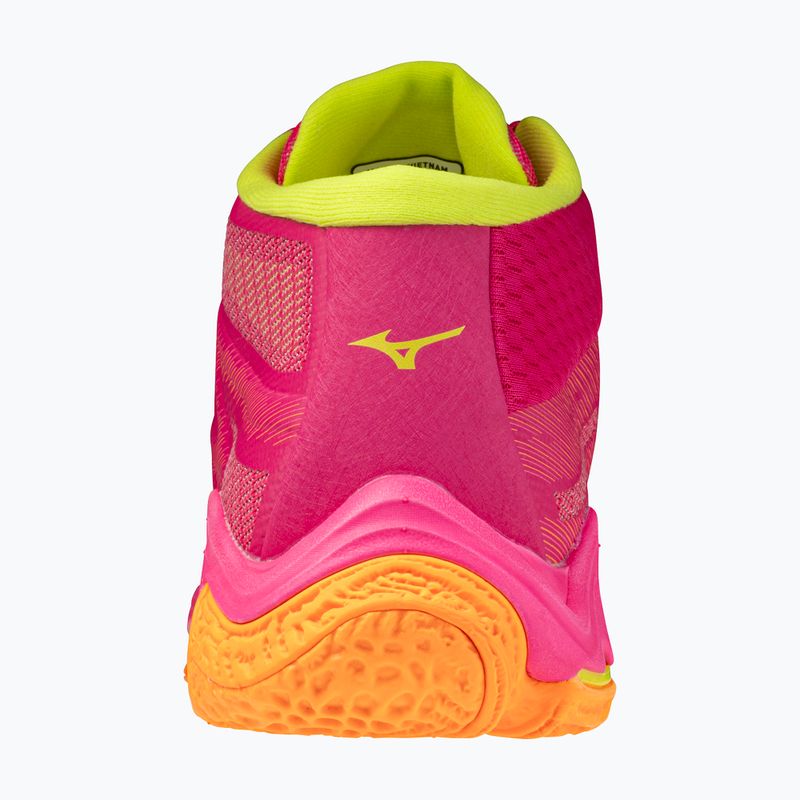 Buty do siatkówki Mizuno Wave Lightning Elite Mid pink tetra/fortune yellow/light 3