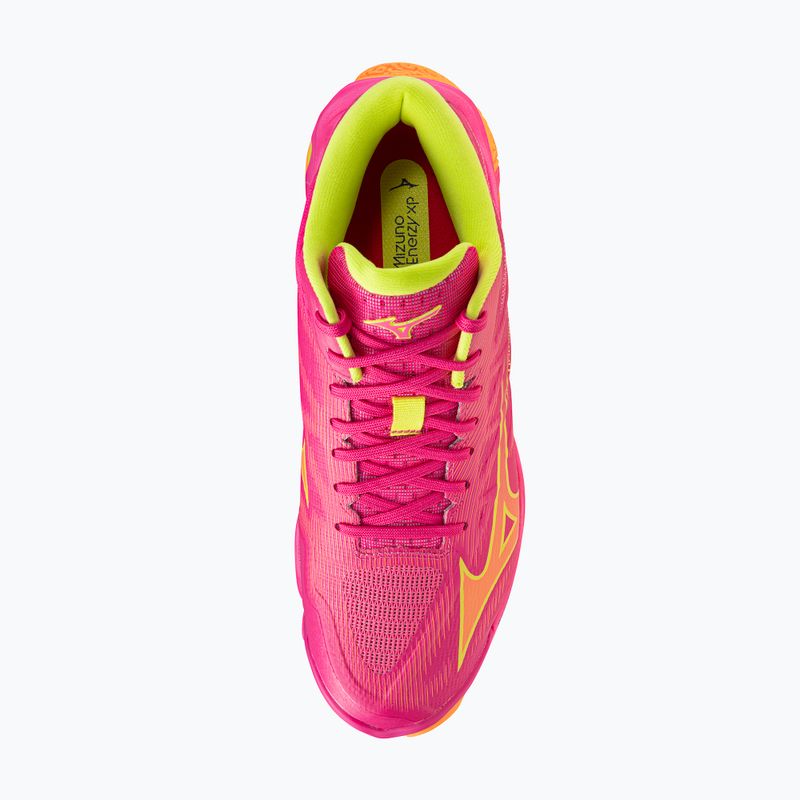 Buty do siatkówki Mizuno Wave Lightning Elite Mid pink tetra/fortune yellow/light 5