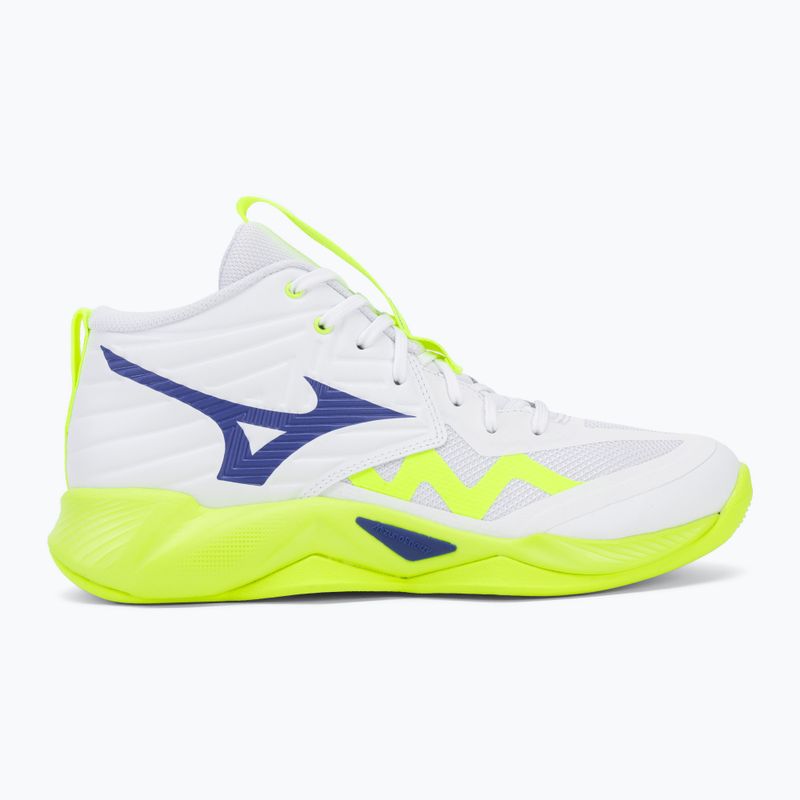 Buty do siatkówki Mizuno Wave Momentum Pro Mid white/lightning yellow/dazzling blue 2