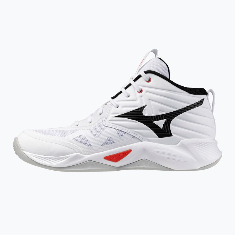 Buty do siatkówki Mizuno Wave Momentum Pro Mid white/black/fiery red 8