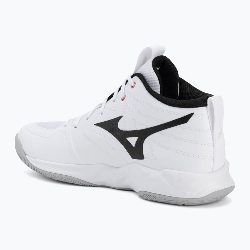 Buty do siatkówki Mizuno Wave Momentum Pro Mid white/black/fiery red 3