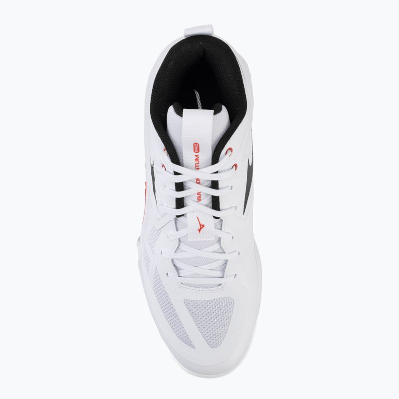 Buty do siatkówki Mizuno Wave Momentum Pro Mid white/black/fiery red 5