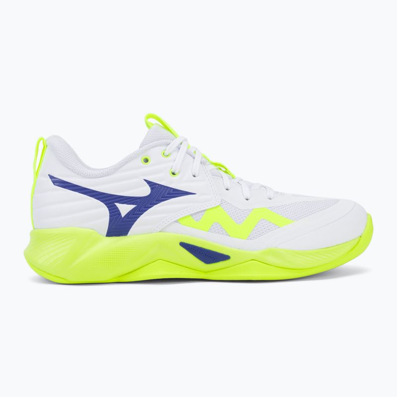 Buty do siatkówki Mizuno Wave Momentum Pro white/lightning yellow/dazzling blue 2