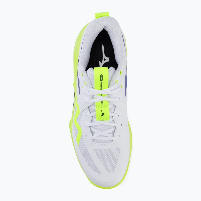 Buty do siatkówki Mizuno Wave Momentum Pro white/lightning yellow/dazzling blue 5
