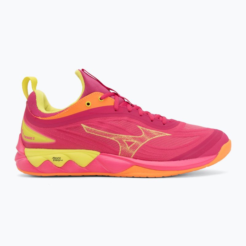 Buty do siatkówki Mizuno Wave Luminous 3 mugen pink tetra/fortune yellow/ligh 2
