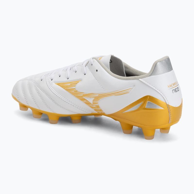 Buty piłkarskie Mizuno Morelia Neo IV Pro FG white/mp gold/cool gray 3c 3