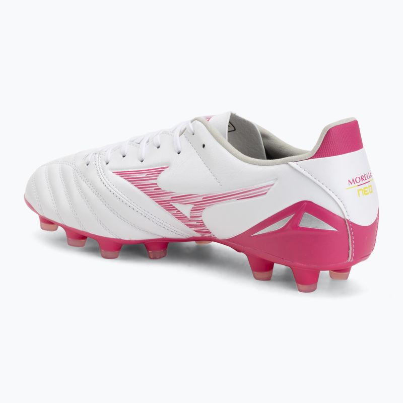 Buty piłkarskie Mizuno Morelia Neo IV Pro FG white/fuchsia purple/fuchsia purple 3