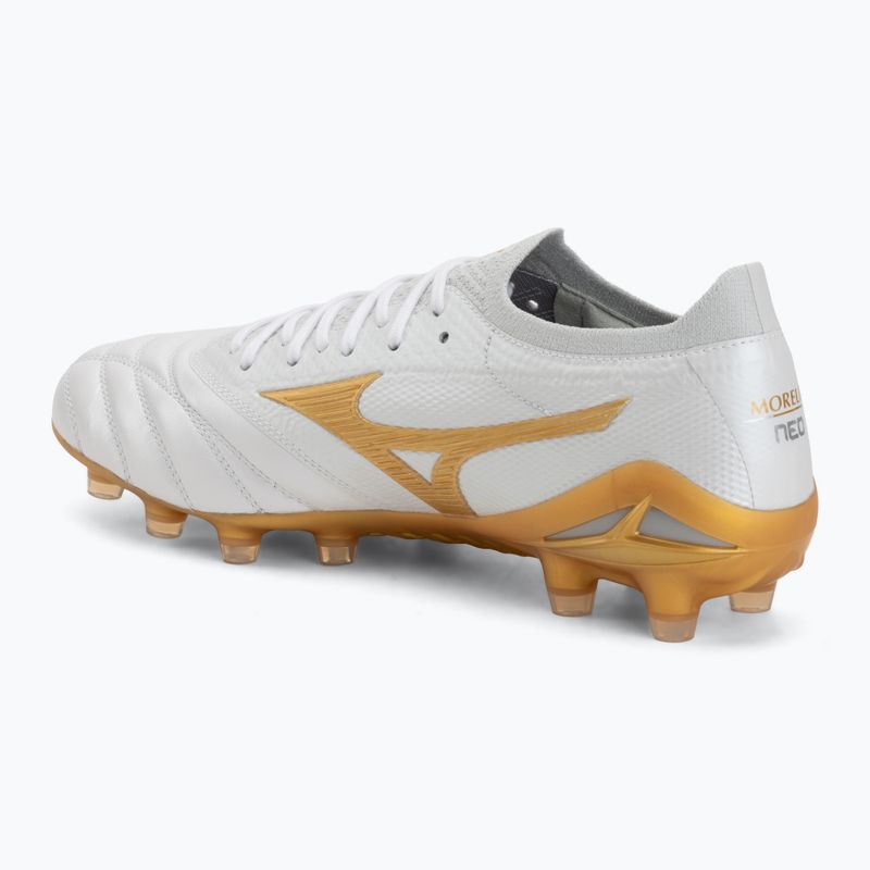 Buty piłkarskie Mizuno Morelia Neo IV Beta Japan FG white/mp gold/cool gray 3c 3