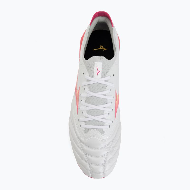 Buty piłkarskie Mizuno Morelia Neo IV Beta Elite FG white/pink tetra/fuchsia purple 5
