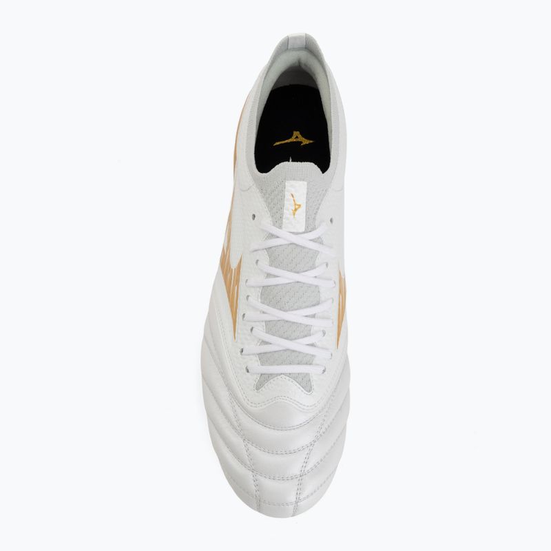 Buty piłkarskie Mizuno Morelia Neo IV Beta Elite Mix white/mp gold/cool gray 3c 5